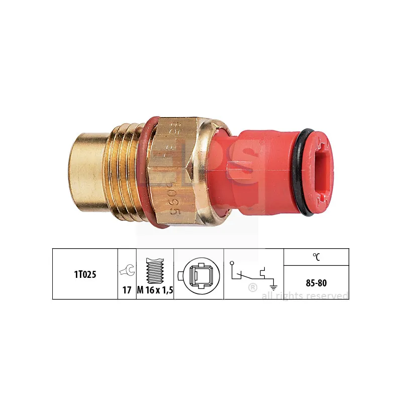 Interrupteur de température, ventilateur de radiateur EPS 1.850.095