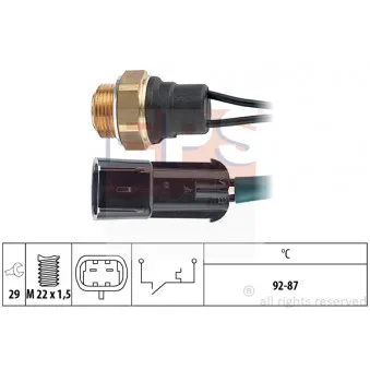 Interrupteur de température, ventilateur de radiateur EPS 1.850.101