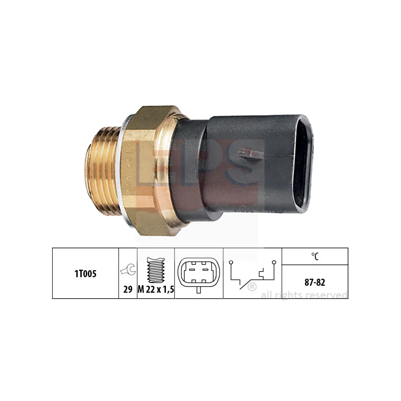 Interrupteur de température, ventilateur de radiateur EPS 1.850.102