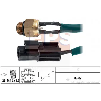 Interrupteur de température, ventilateur de radiateur EPS