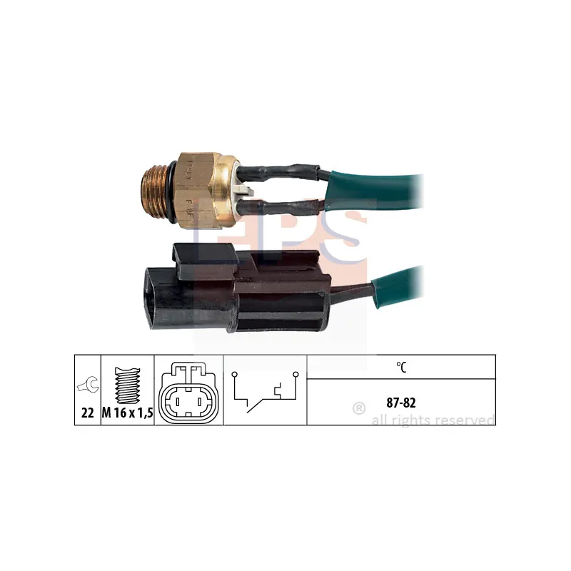 Interrupteur de température, ventilateur de radiateur EPS 1.850.112