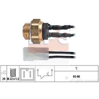 Interrupteur de température, ventilateur de radiateur EPS 1.850.113