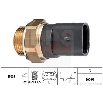 Interrupteur de température, ventilateur de radiateur EPS 1.850.117