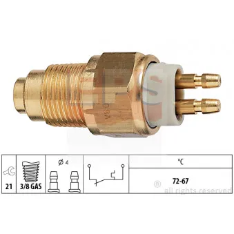 Interrupteur de température, ventilateur de radiateur EPS 1.850.125