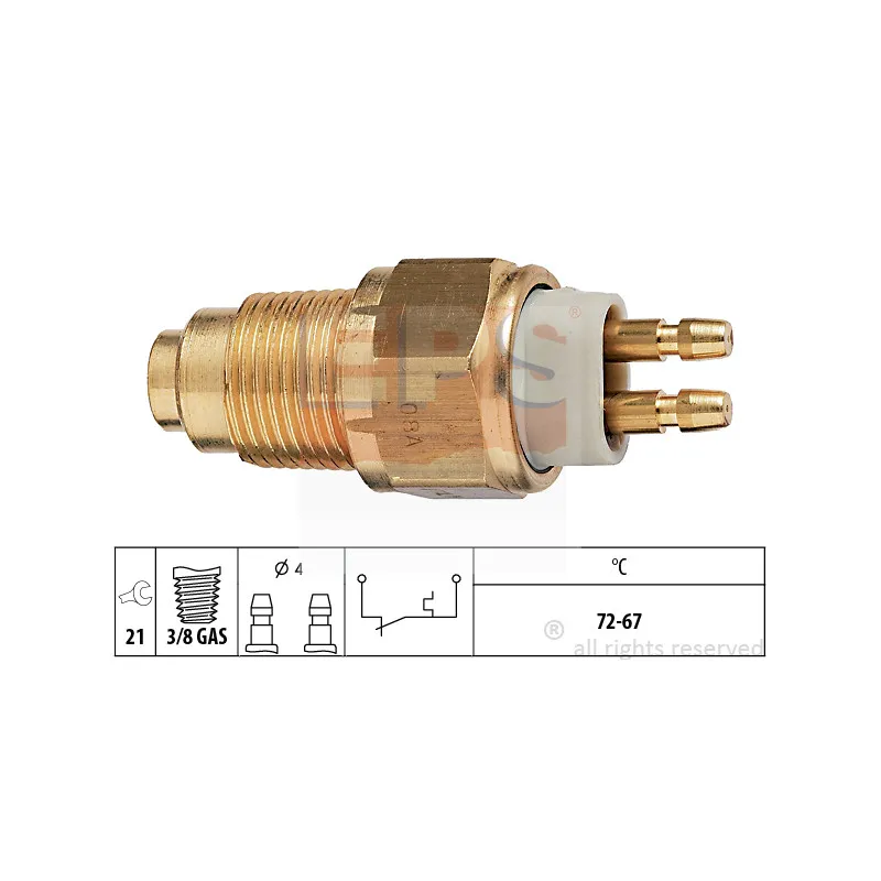 Interrupteur de température, ventilateur de radiateur EPS 1.850.125