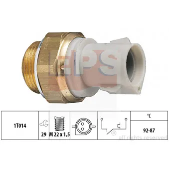 Interrupteur de température, ventilateur de radiateur EPS 1.850.129