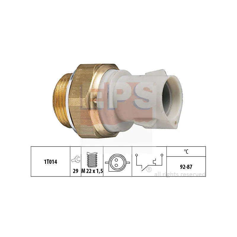 Interrupteur de température, ventilateur de radiateur EPS 1.850.129