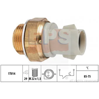 Interrupteur de température, ventilateur de radiateur EPS 1.850.130