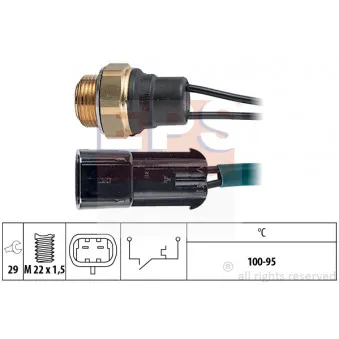 Interrupteur de température, ventilateur de radiateur EPS 1.850.131