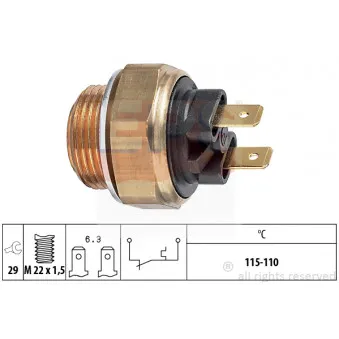 Interrupteur de température, ventilateur de radiateur EPS 1.850.135