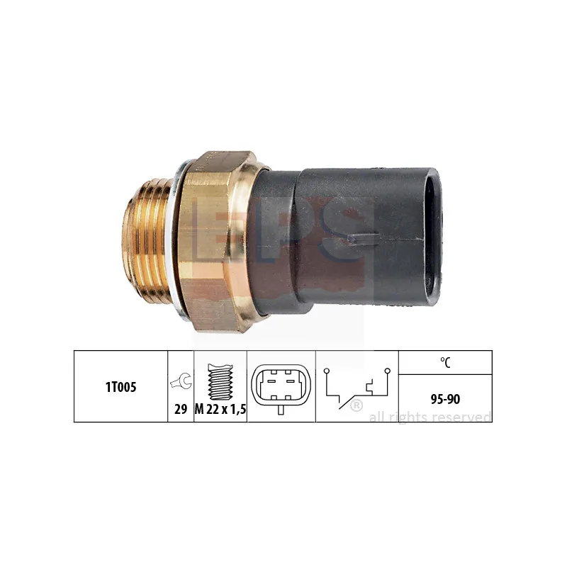 Interrupteur de température, ventilateur de radiateur EPS 1.850.136