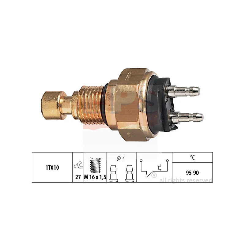 Interrupteur de température, ventilateur de radiateur EPS 1.850.139