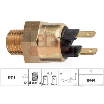 Interrupteur de température, ventilateur de radiateur EPS 1.850.141