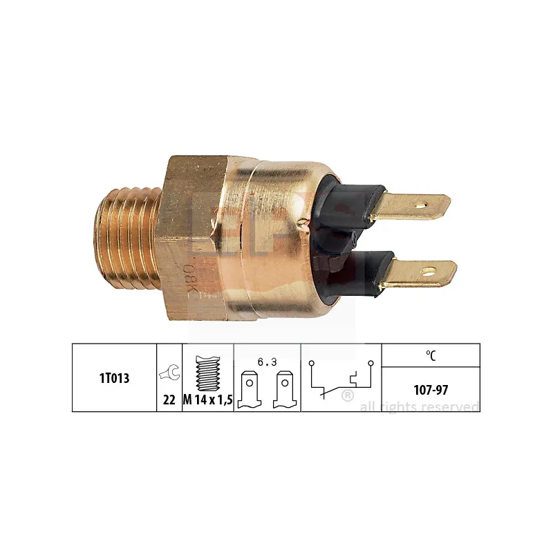 Interrupteur de température, ventilateur de radiateur EPS 1.850.141