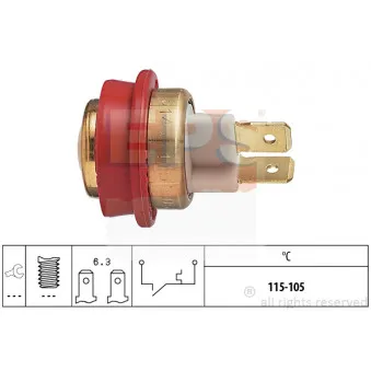 Interrupteur de température, ventilateur de radiateur EPS 1.850.143