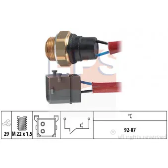 Interrupteur de température, ventilateur de radiateur EPS 1.850.144