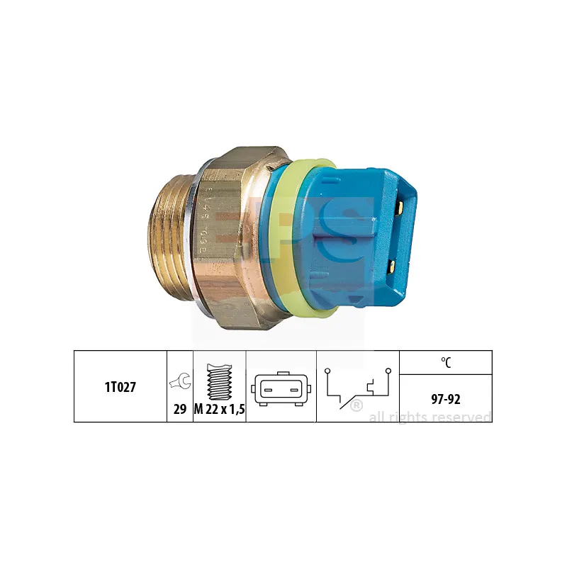 Interrupteur de température, ventilateur de radiateur EPS 1.850.145