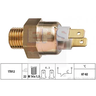 Interrupteur de température, ventilateur de radiateur EPS 1.850.146