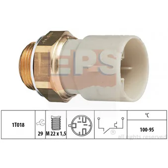 Interrupteur de température, ventilateur de radiateur EPS 1.850.147