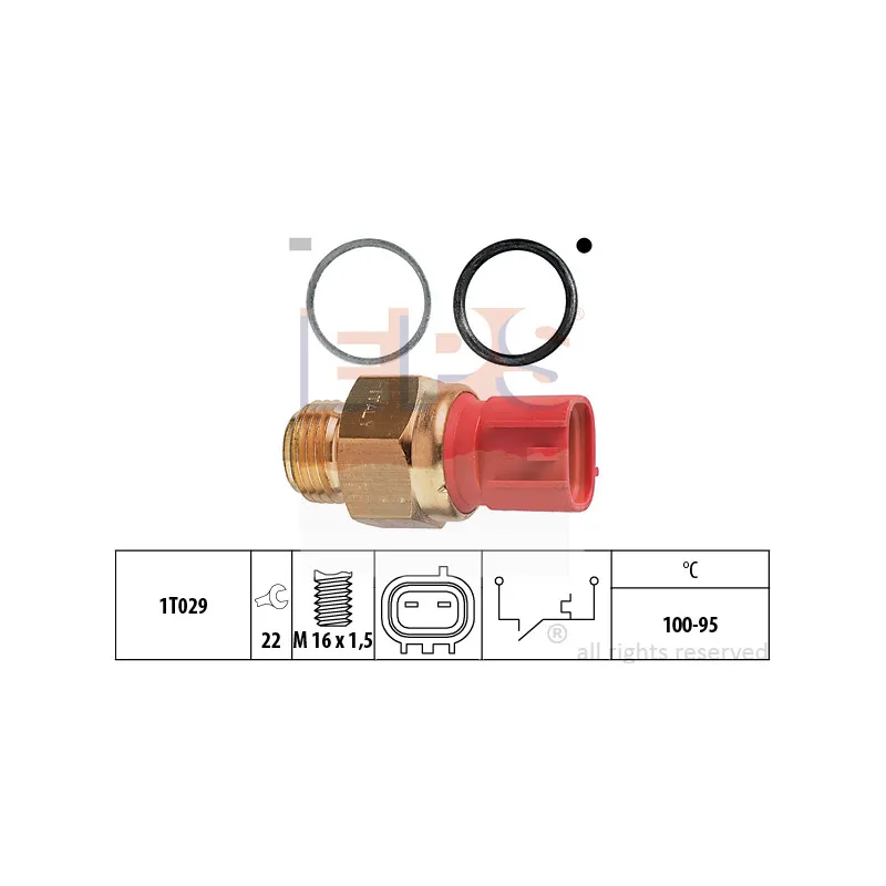 Interrupteur de température, ventilateur de radiateur EPS 1.850.148