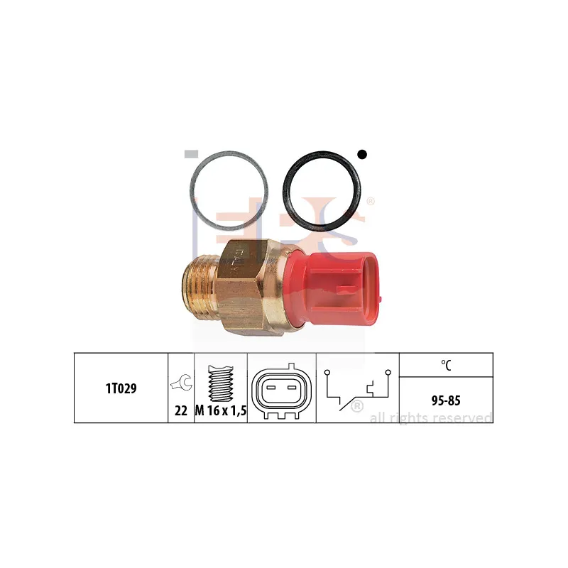 Interrupteur de température, ventilateur de radiateur EPS 1.850.149