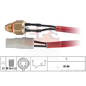 Interrupteur de température, ventilateur de radiateur EPS 1.850.150