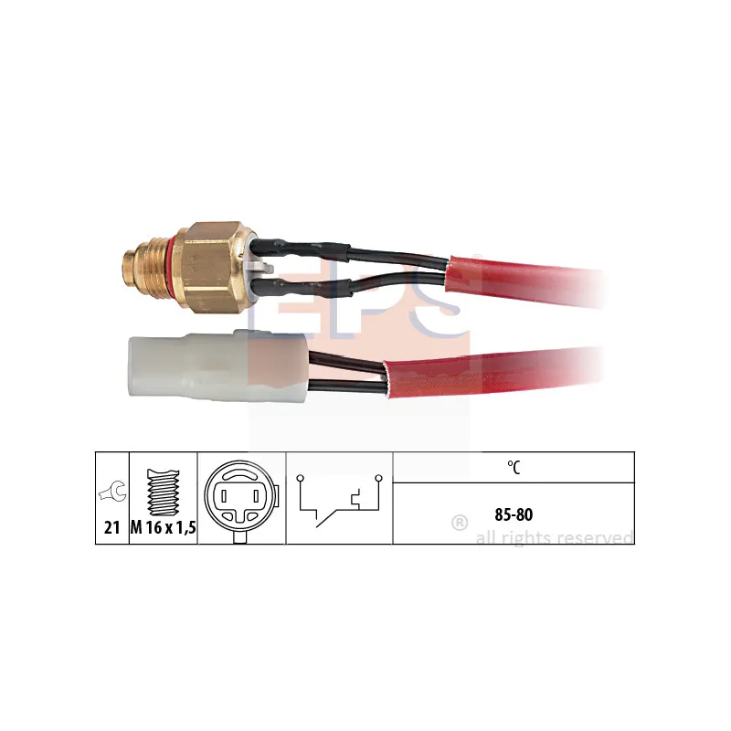 Interrupteur de température, ventilateur de radiateur EPS 1.850.150