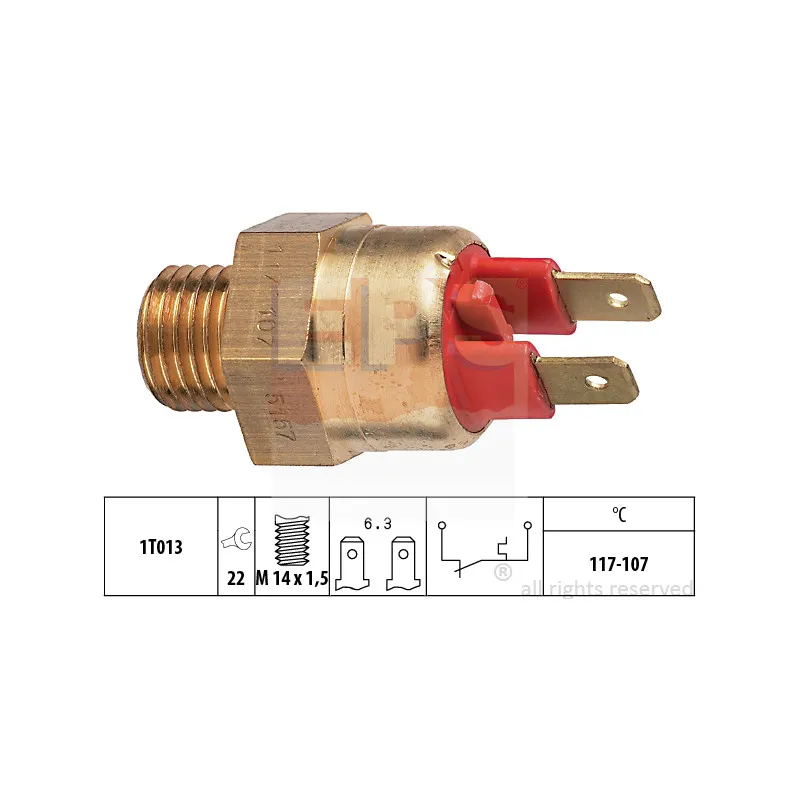 Interrupteur de température, ventilateur de radiateur EPS 1.850.157