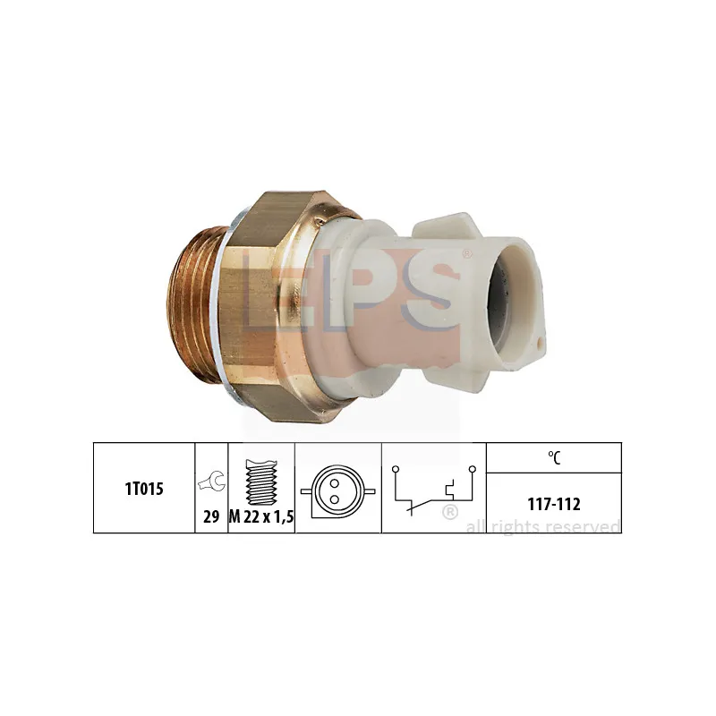 Interrupteur de température, ventilateur de radiateur EPS 1.850.166