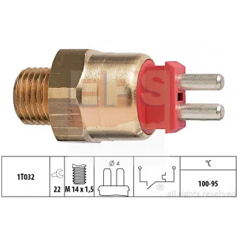 Interrupteur de température, ventilateur de radiateur EPS 1.850.169