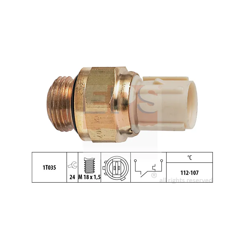 Interrupteur de température, ventilateur de radiateur EPS 1.850.179