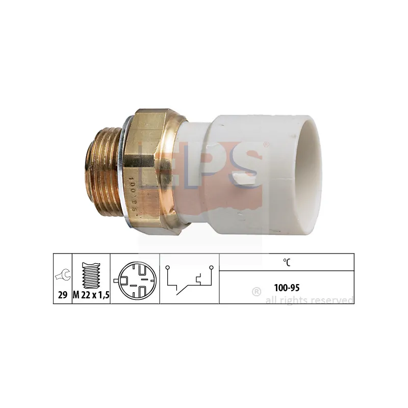 Interrupteur de température, ventilateur de radiateur EPS 1.850.182