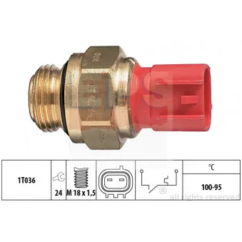 Interrupteur de température, ventilateur de radiateur EPS 1.850.186