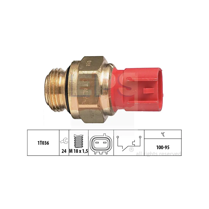 Interrupteur de température, ventilateur de radiateur EPS 1.850.186