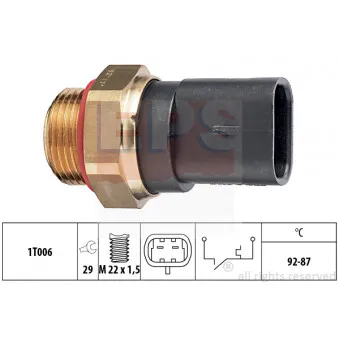Interrupteur de température, ventilateur de radiateur EPS 1.850.187