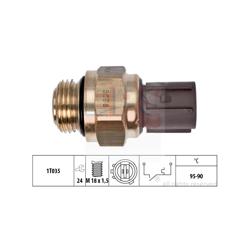 Interrupteur de température, ventilateur de radiateur EPS 1.850.196