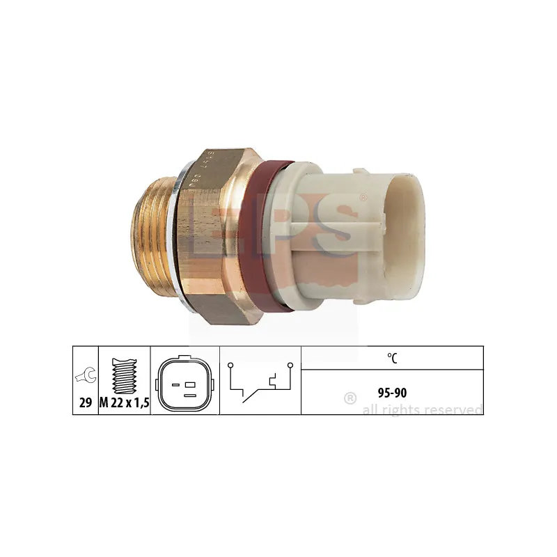 Interrupteur de température, ventilateur de radiateur EPS 1.850.197