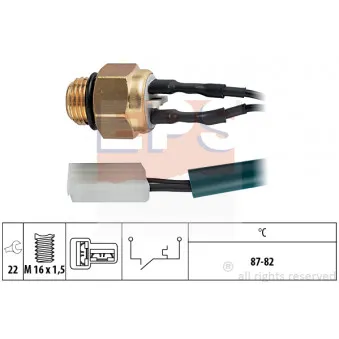 Interrupteur de température, ventilateur de radiateur EPS 1.850.199