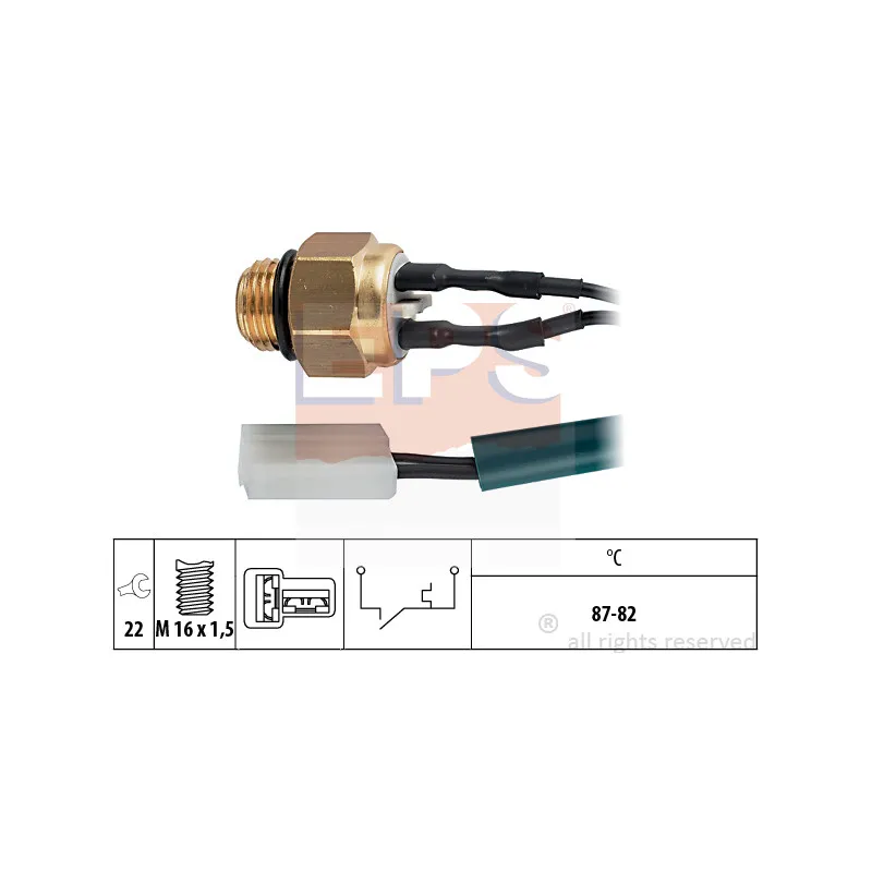 Interrupteur de température, ventilateur de radiateur EPS 1.850.199