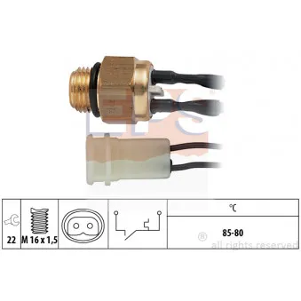 Interrupteur de température, ventilateur de radiateur EPS 1.850.217