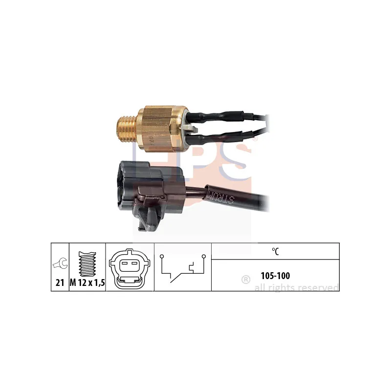 Interrupteur de température, ventilateur de radiateur EPS 1.850.220
