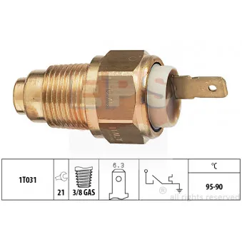 Interrupteur de température, ventilateur de radiateur EPS 1.850.226