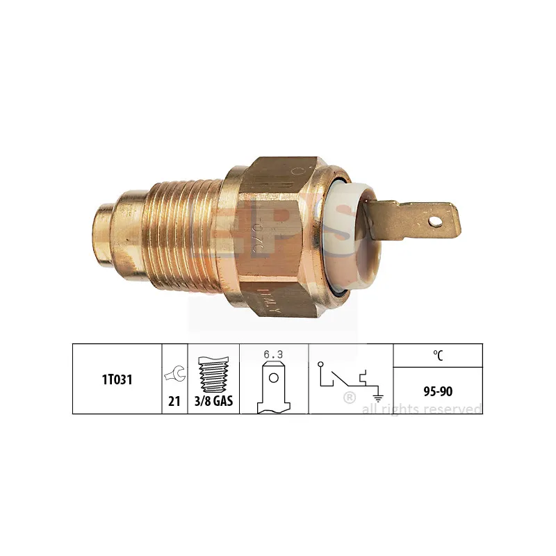 Interrupteur de température, ventilateur de radiateur EPS 1.850.226