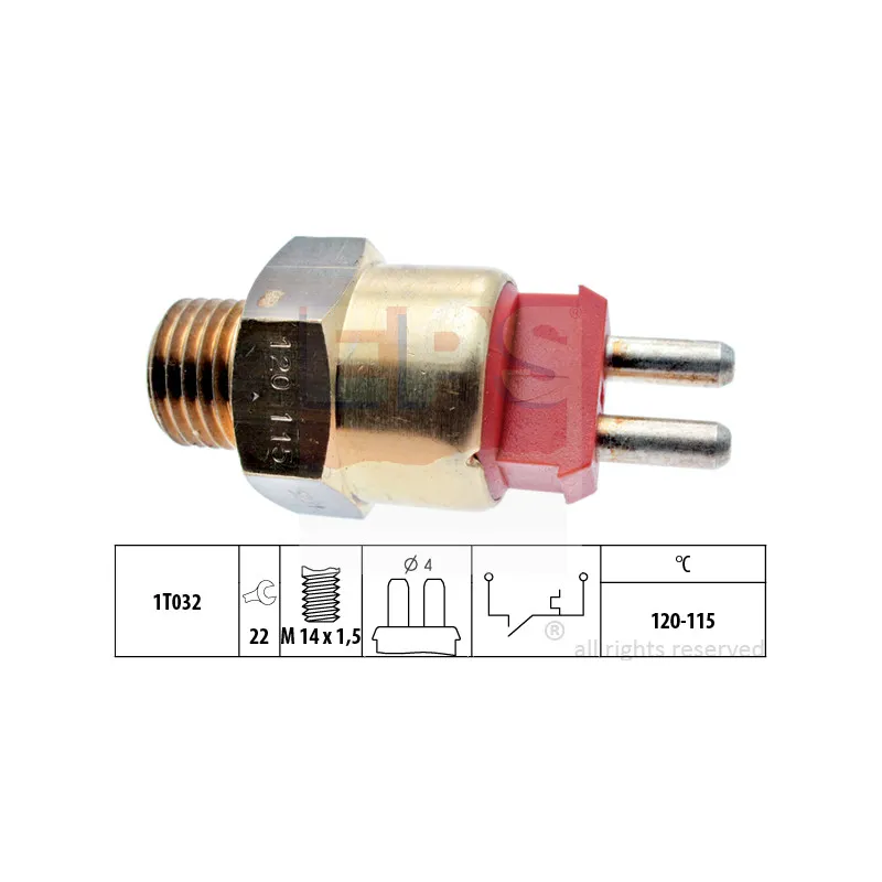 Interrupteur de température, ventilateur de radiateur EPS 1.850.231