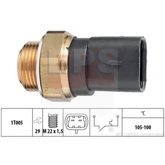 Interrupteur de température, ventilateur de radiateur EPS 1.850.241