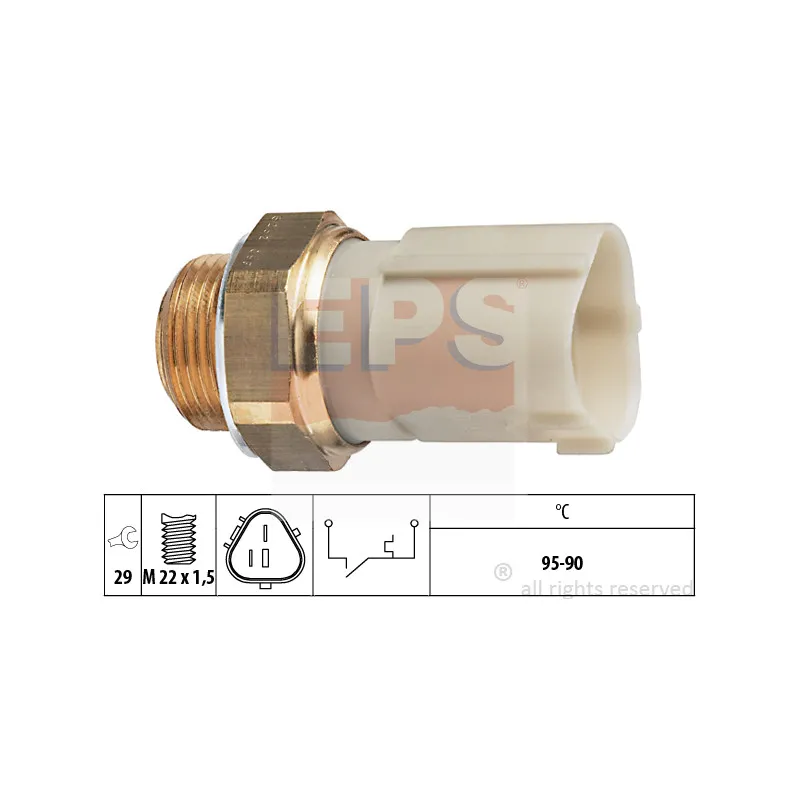 Interrupteur de température, ventilateur de radiateur EPS 1.850.262