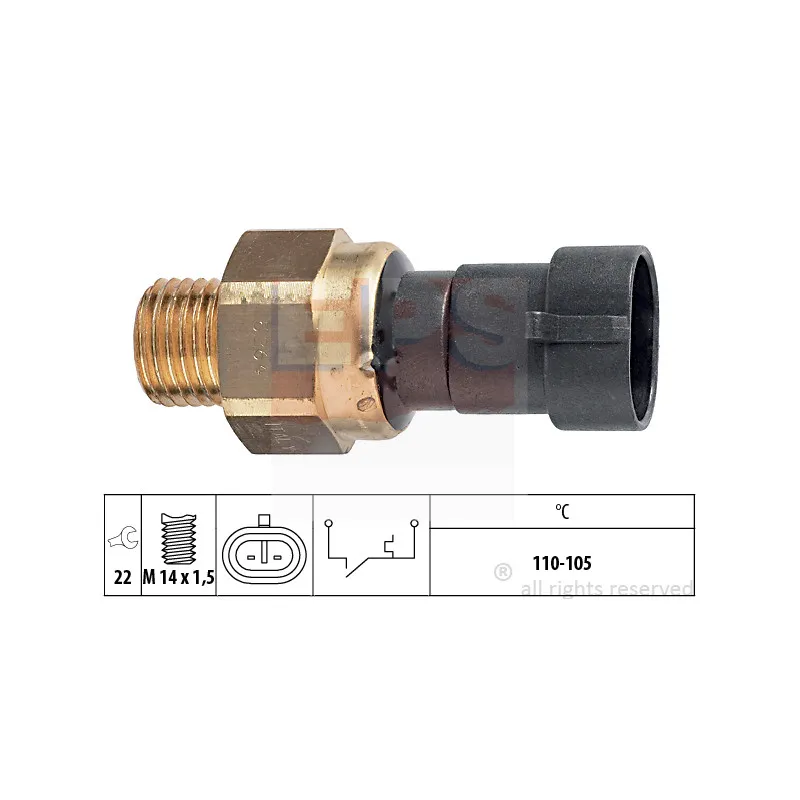 Interrupteur de température, ventilateur de radiateur EPS 1.850.264