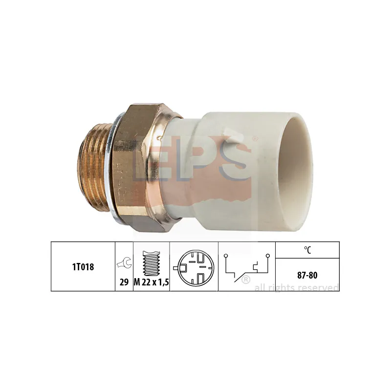 Interrupteur de température, ventilateur de radiateur EPS 1.850.271