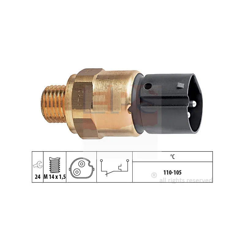 Interrupteur de température, ventilateur de radiateur EPS 1.850.273