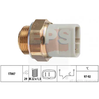 Interrupteur de température, ventilateur de radiateur EPS 1.850.279